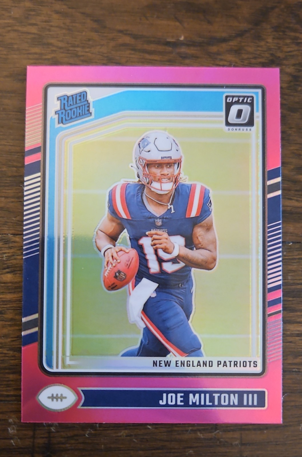 2024 Panini Donruss Optic - Rated Rookie Joe Milton III #255 Pink Prizm (RC)