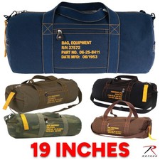 Rothco 19" Canvas Heavy-Duty Adjustable Equipment Duffle Bag Choose Size 