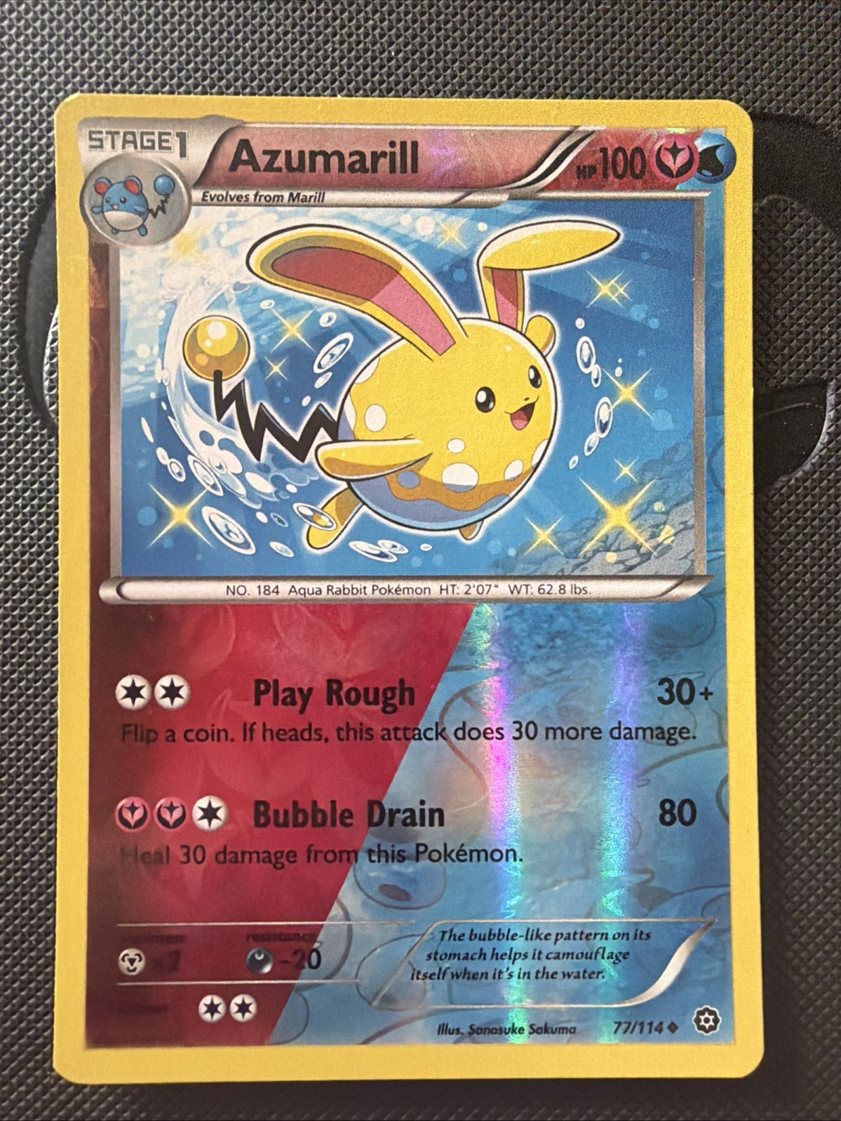 Azumarill 77/114 XY - Steam Siege Reverse Holo