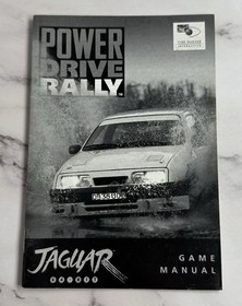 Power Drive Rally (Atari Jaguar, 1995) Authentic Cartridge & Manual - Tested 
