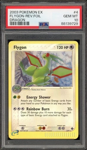 Pokemon Flygon EX Dragon Reverse Holo Rare #4 PSA 10 Gem Mint