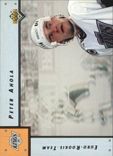 1992-93 Upper Deck Euro-Rookie Team #ERT4 Peter Ahola Card. rookie card picture