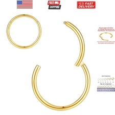 Hypoallergenic Nose Rings 20G 18G 16G 14G 12G 10G 8G 316l Surgical Steel Sept...