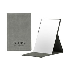 Shatterproof Stainless Steel Pocket Mirror, Folding Travel Mirror for Grey