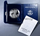 2002-W $1 AMERICAN SILVER EAGLE PROOF  1 oz .999 GEM PROOF w/OGP & COA  A6765