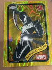 2025 Topps Chrome Marvel #127 SAMURAI VENOM Yellow Lava Refractor