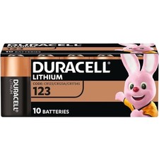 DURACELL CR123 (10 Pack) High Power Lithium Battery 3V (CR123A / CR17345) NEW!