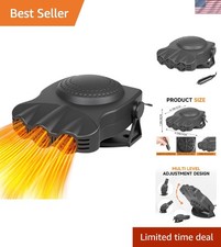Compact 200W Automobile Heater with 12V Cigarette Lighter Plug - Fast Defogger