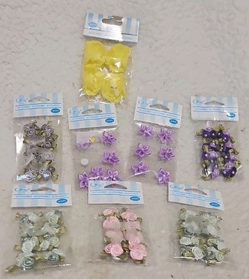 Assorted Lot OFFRAY Ribbon Boutique Floral Accessories 8 packages crafts sewing
