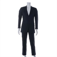Kiton Wool Setup 14Micron 44 Men's Navy Blue Hem has been fixed