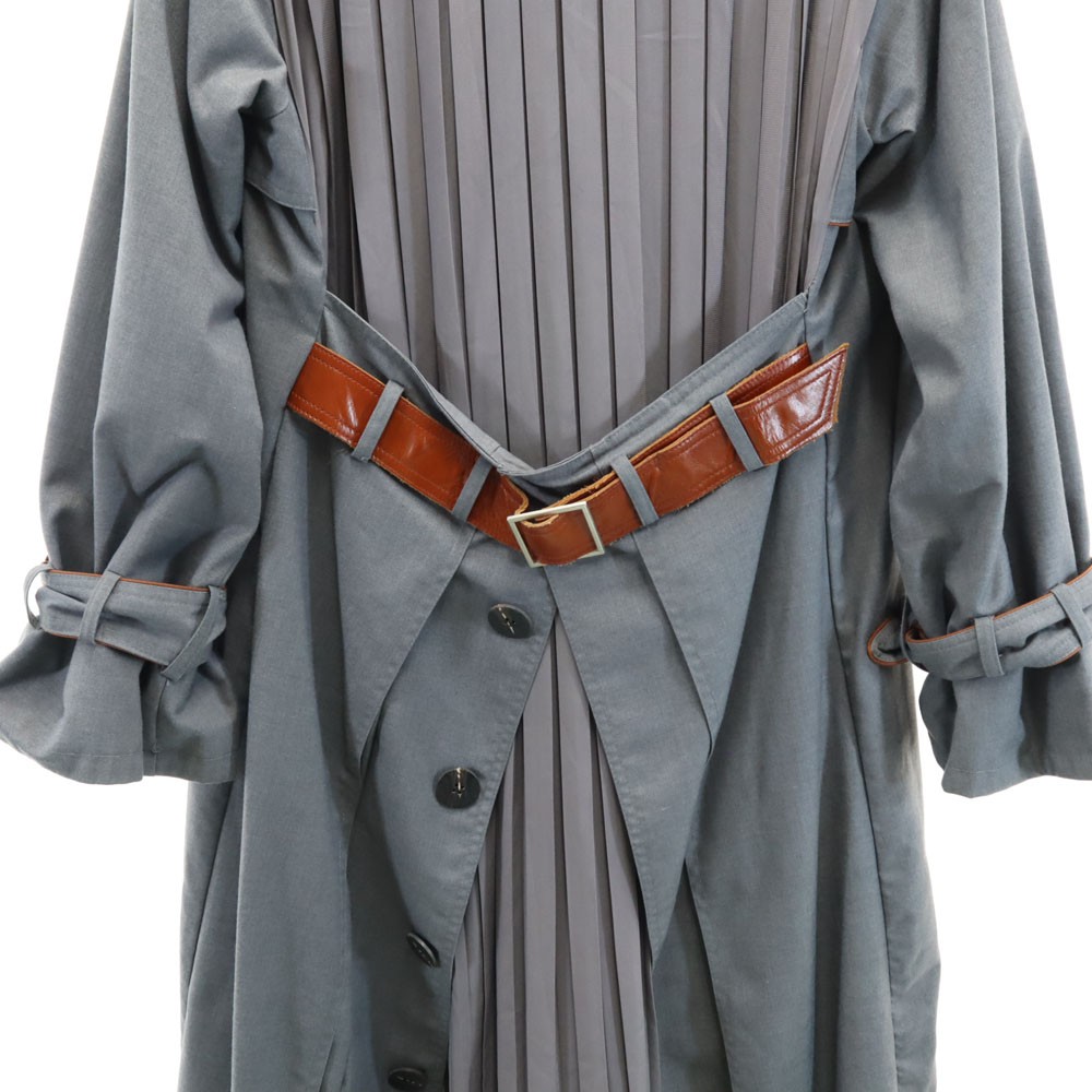 AMERI UNDRESSED Long sleeve Back Pleated Belted t… - image 3