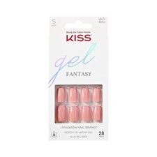 Image of KISS Gel Fantasy Press On Nails with Glue, Ribbons, Short