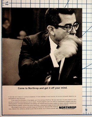 Northrop Aerospace Vintage Ad Man-Machine Systems Space Career Ephemera