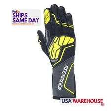 Alpinestars Usa 3550224-9151-M, Two Glove Tech-1 Zx V4 Blk / Flou Yellow  Medium