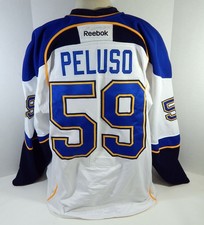 2008-09 St. Louis Blues Anthony Peluso #59 Game Used White Jersey DP12333