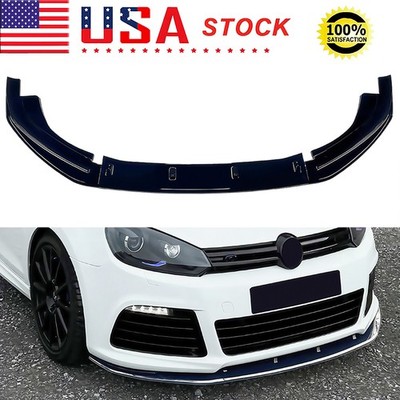 For Volkswagen VW Golf 6 MK6 R 2010-2013 Front Bumper Spoiler Lip Body Kit Black