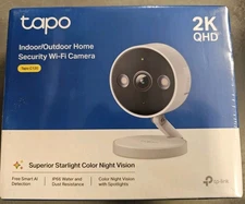 TP-Link Tapo Indoor/Outdoor Home Security Wi-Fi Camera, 2K QHD (C120)