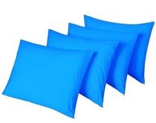 4 Pack Waterproof Pillow Protectors 20x26 Inches Smooth Zipper Standard Blue