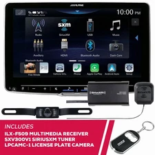 Alpine ILX-F509 9" Multimedia w/ License Plate Camera & SiriusXM Tuner