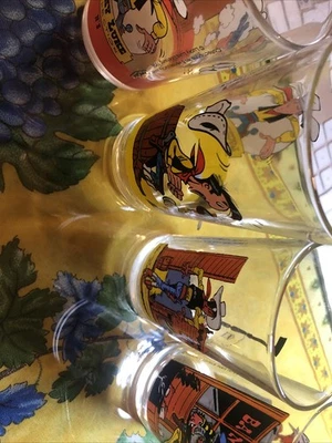 Lot de 4 Verres à moutarde LUCKY LUKE ¤ AMORA ¤ Très Bon Etat. - Bild 1 von 4