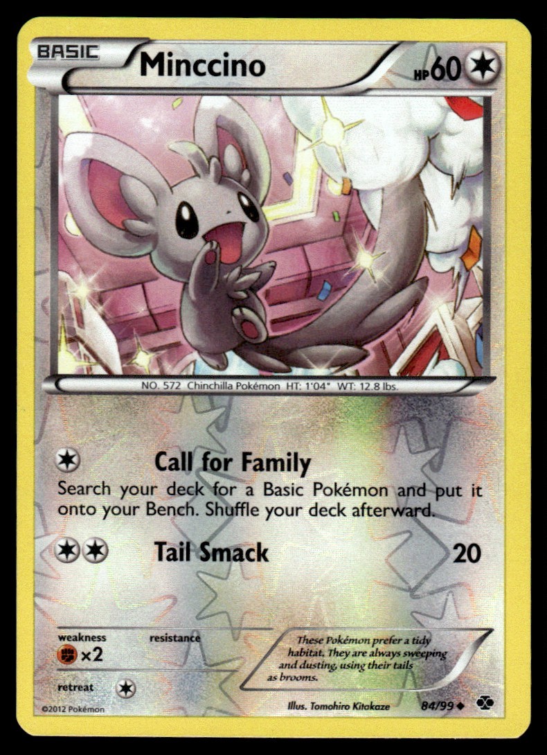 2012 Black & White - Next Destinies Reverse Holo Minccino Basic/Uncommon #84