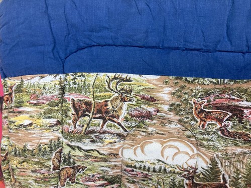 Vintage Flanell gefütterter Sears Camping Dacron Hollofil Schlafsack dicke Reißverschlüsse - Bild 6 von 18