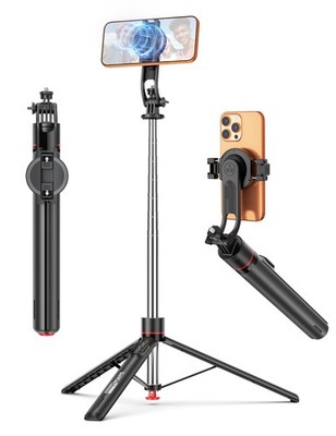 70'' Magnetic Automatic Selfie Stick Travel Tripod for Cell , Auto Opening Tr...