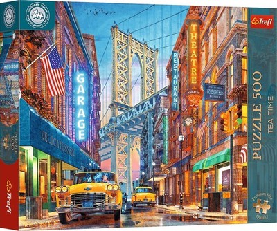 NEW TREFL Jigsaw Puzzle 500 Pieces Premium Tea Time View of the Manhattan Bridge