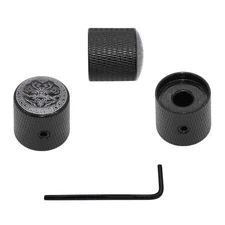 3Pack Knurled Volume Tone Control Knob Switch Replacement Cap Electric Guitar k