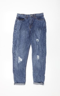 Pep&Co Mädchen blau Baumwolle Skinny Jeans Größe 10-11 Jahre L25 normaler Reißverschluss