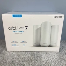 NETGEAR - Orbi 370 Series BE5000 Dual-Band Mesh Wi-Fi 7 System (3-pack) - White