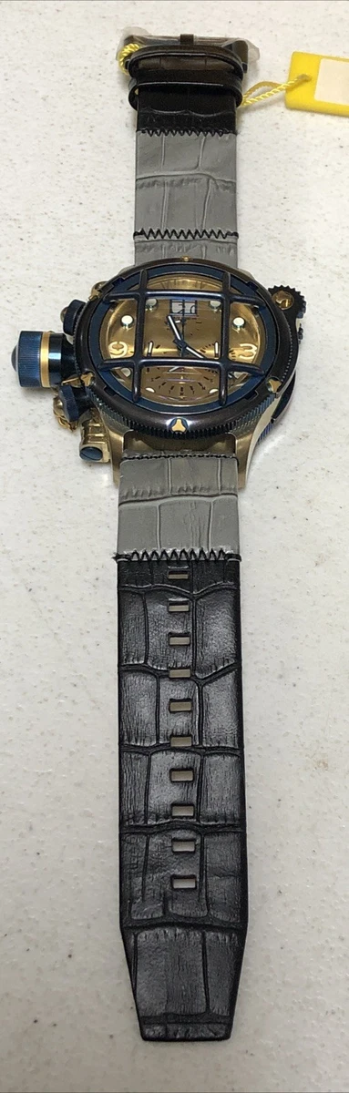 Rare Invicta Russian Diver 17649 Distressed Gunmetal Brown Black Leather Band Invicta Russian Diver Leather Band Wristwatches for sale | eBay main image 3
