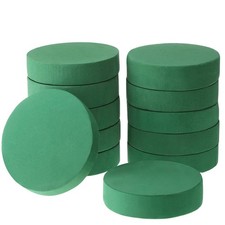 Round Floral Foam Wet Green Flower Arrangement DIY Kit 6.5x6.5x1.57 12 PCS