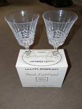 W.M. Dalton Vtg 24% French Lead Crystal Unit No.1-2 Goblets Made N France In Box