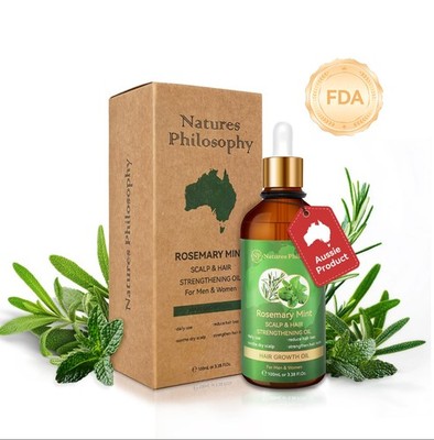 Rosemary Oil for Hair Growth, Hair Growth Oil 3.38 fl oz, Anti-Hair Loss, Qui...