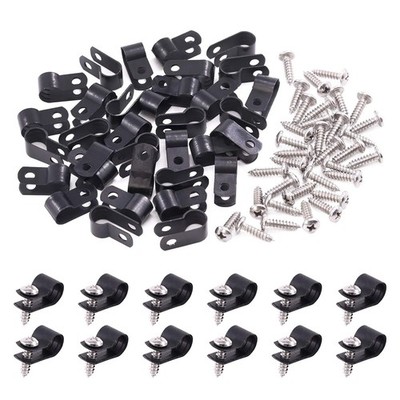 Kabelklammern Kabelschellen Nylon 120 Stück 5 16 Zoll schwarz robust Befestigung