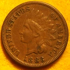 1883 Indian Head Cent with full LIBERTY