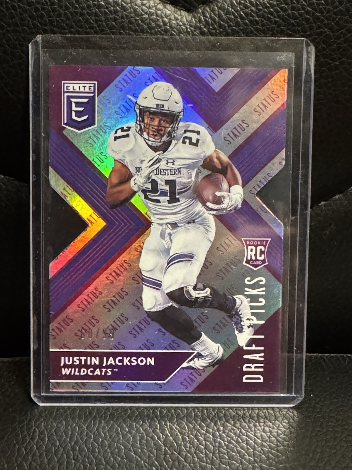 2018 Elite Football Draft Picks Justin Jackson Gold /99 Rookie Card