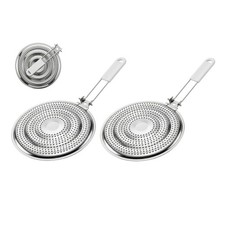 HIC Kitchen Heat Diffuser Reducer Flame 8.25 x 15.75-Inches, Stainless Steel