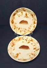 The Haldon Group Bunny Rabbit 6” Saucer Snack Plate Dish Set of 2 Vintage