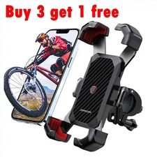 Motorcycle Phone Mount Auto Lock 100mph Military Anti-Shake Bike Phone Holder~