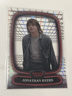 Stranger Things Jonathan Byers #4 2025 Topps High Tek Hawkins Lab Pattern