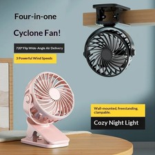 USB Desk Clip On Fan Small Air Circulator Portable Cooling Camping Stroller