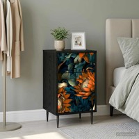 Nachttisch Lochem Schwarz Eichen-Optik 36 X 33 X 61 Cm