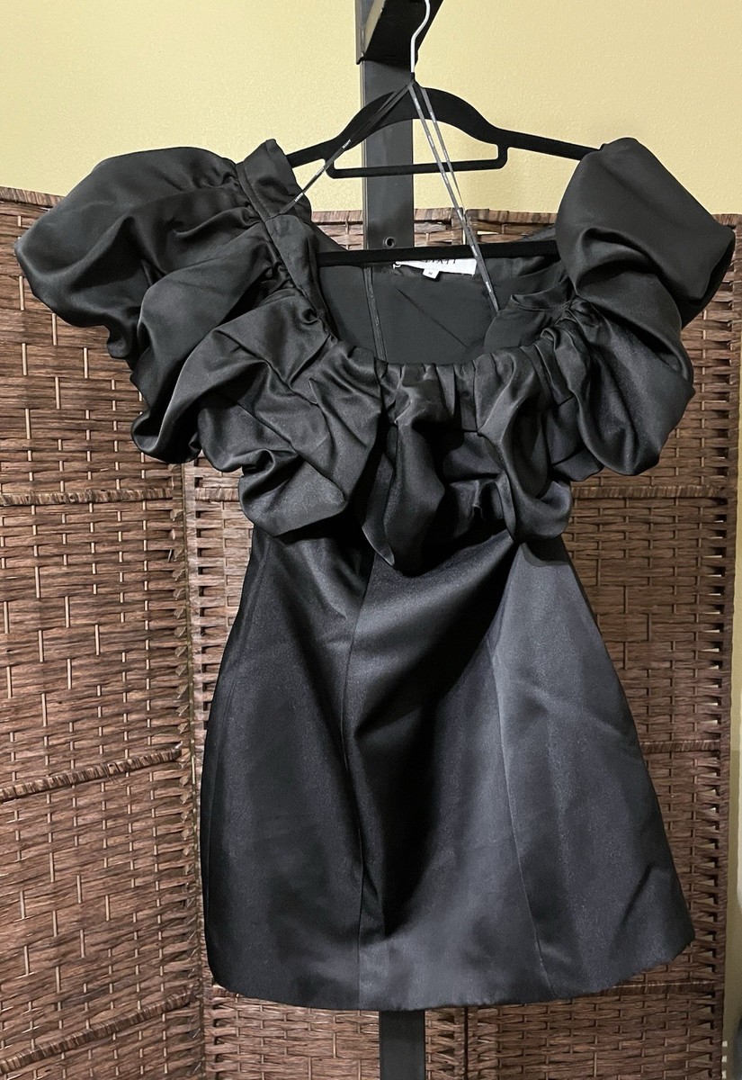 honey corset mini dress navy Off-Shoulder Layered Bubble Hem Corset Mini Dress in Black - 0 / Long