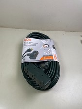 HDX 50 ft. 16/3 Indoor/Outdoor Extension Cord Triple Tap End, 3-Outlet Green