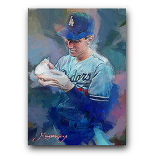 Orel Hershiser #33 Art Card Limited 46/50 Vela Signed (Los Angeles Dodgers)