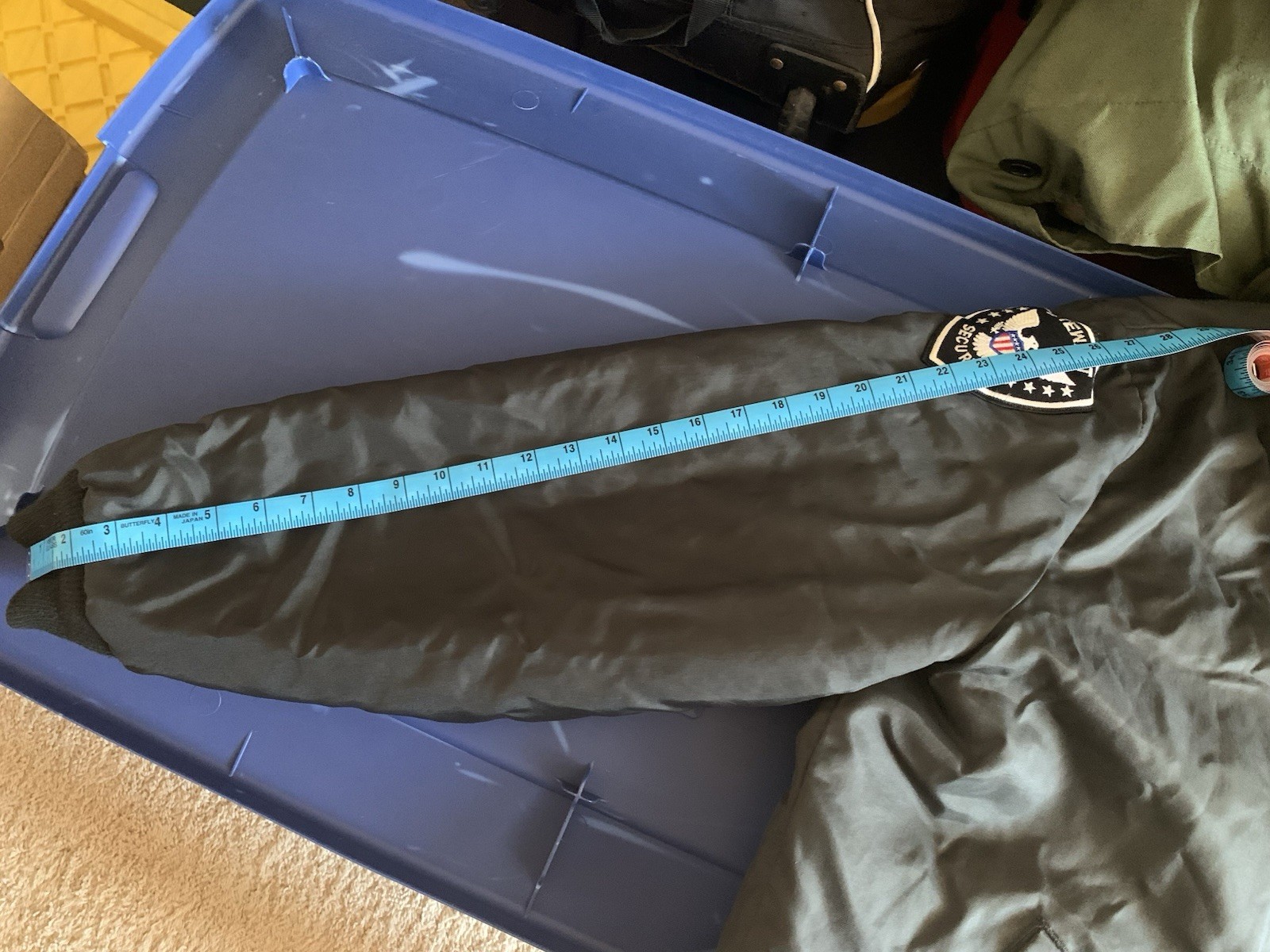 black Security Stop nylon security bomber jacket … - image 13