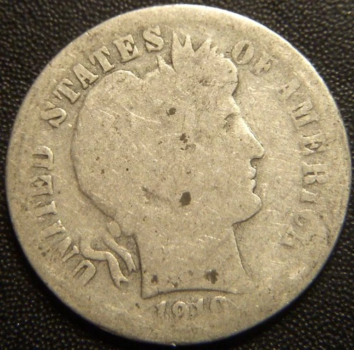 1910-D Barber Dime — photo from the most recent tracked eBay sale