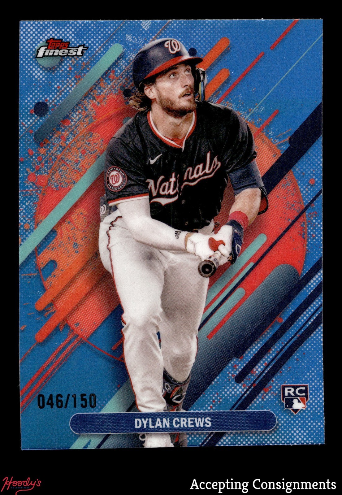 2025 Finest Sky Blue Refractor #280 Dylan Crews RC ROOKIE RARE NATIONALS 046/150